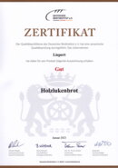 Zertifikat Holzlukenbrot